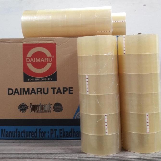 

Lakban Daimaru Tape Isolasi Bening 2 inch x 90 Yard 1 Box (72 Roll)