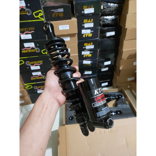 Shockbreaker matic single shock belakang tabung atas Tabung bawah Copy ktc extrme full black As Gold ukuran 330mm Vario 125/ Vario 150/ Scoopy Beat Fino Vario 125 Vario 150 Mio Fino Soul Gt Mio m3 Vario 160 New Shock Fazzio ANTSHOOP