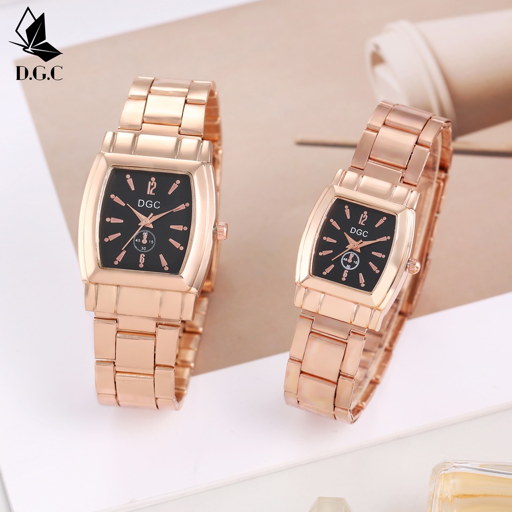 Jam Tangan Couple ✅ Analog Strap Stainless Steel Casual Quartz Wanita Pria Wanita Fashion Import C102