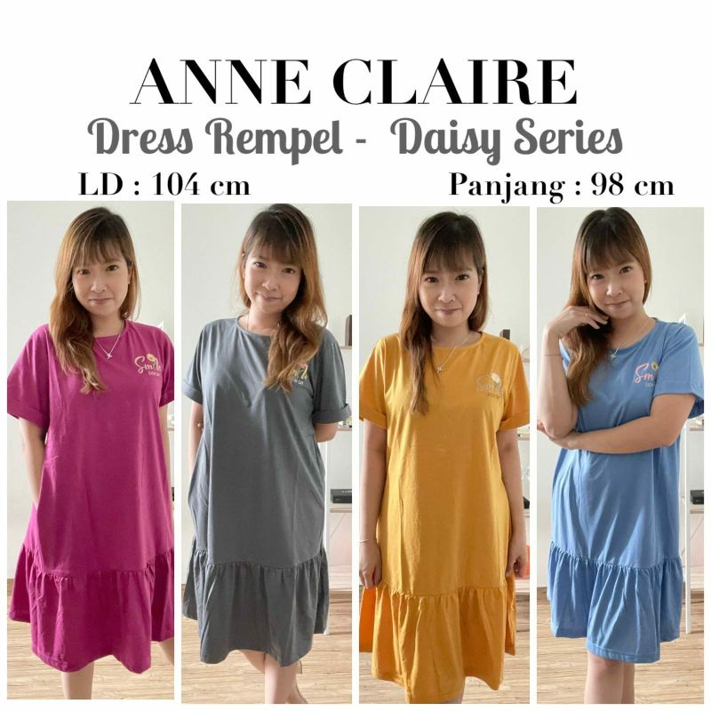 ANNE CLAIRE Dress Rempel Daisy Series - dress casual - babydoll anne claire - piyama - baju tidur - 