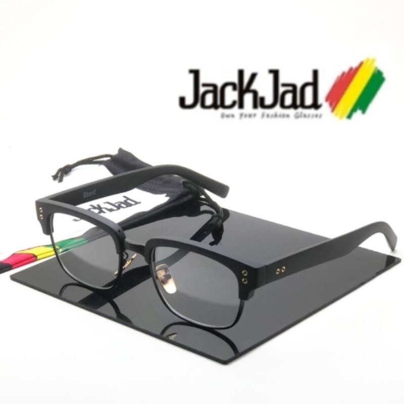 frame kacamata jackjad original gtand statesman 2051 kacamata fashion pria wanita bisa custom lensa 