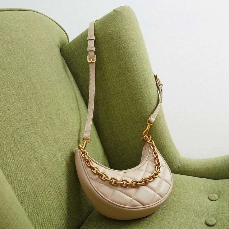 CK Bonnie Chain-Handle Crescent Bag
