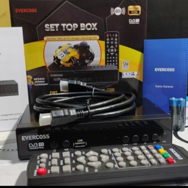 STB DVB T2 SET TOP BOX TV DIGITAL U-002 STB DVB T2 TV DIGITAL U-002 - STB EVERCOSS Murah