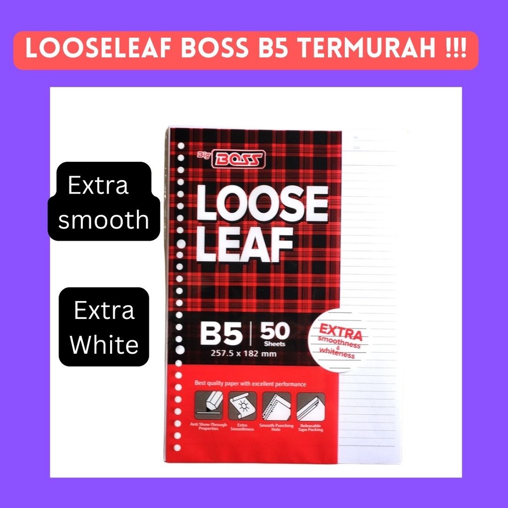 

Kertas Binder Loose Leafs B5 50 Sheets