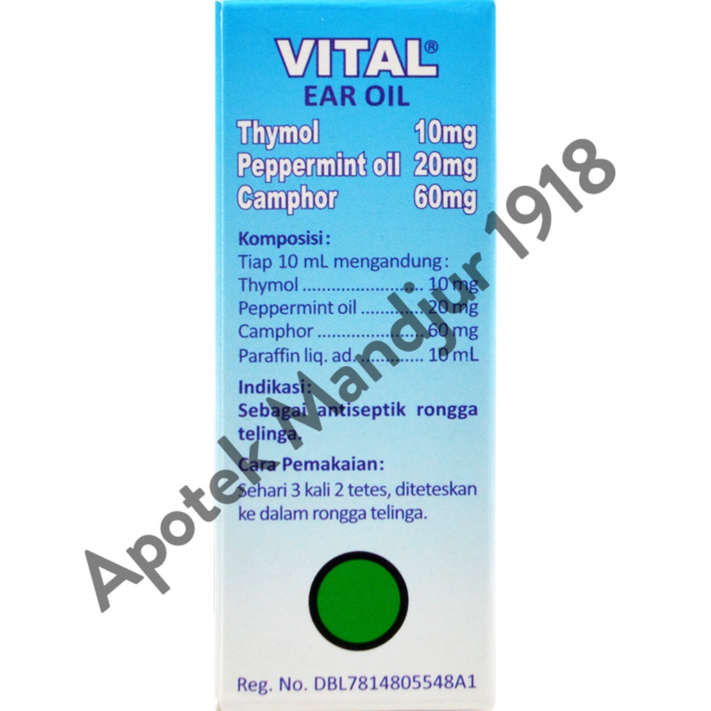 Vital Ear Oil - Obat Tetes Telinga Gatal dan Infeksi