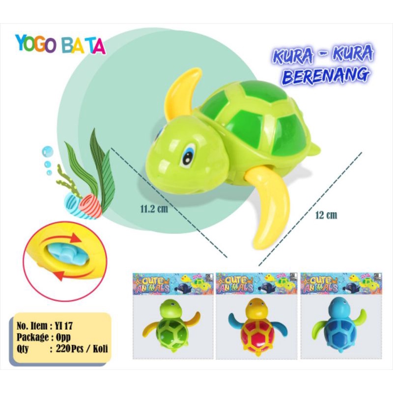 YI 17 - MAINAN ANAK KURA-KURA BERENANG KURA-KURA KUNCI