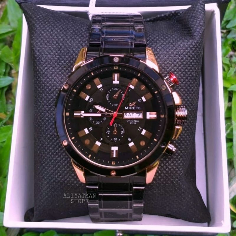 JAM TANGAN PRIA IMPORT MIRETE WATER RESISTANT 3M