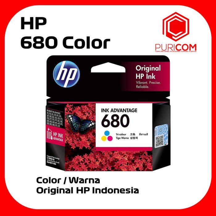 Ink Tinta Hp 680 Color / Hp 680 Colour Original Ink Advantage Cartridge