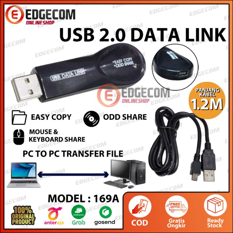 USB 2.0 Data Link Untuk Transfer Data PC to PC Support Win 2000/XP/Vista/7/8/10