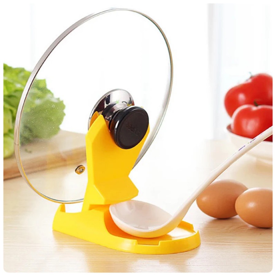 Rak Tutup Panci Sendok Lipat Portable Rak Dapur Plastik Serbaguna