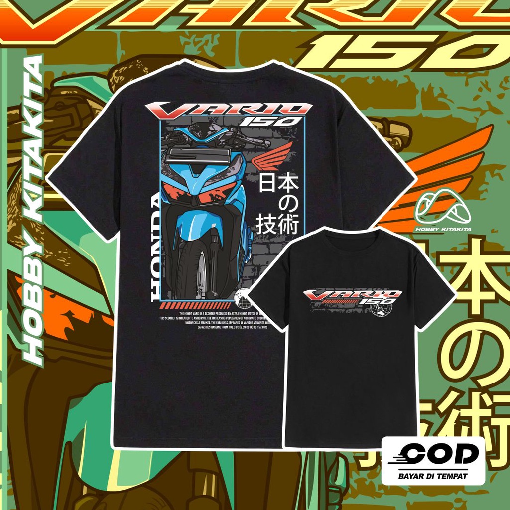 HBKT KAOS DISTRO KAOS MOTOR KAOS HONDA VARIO 150 - TEAM VARIO PRIA WANITA DESIGN EXCLUSIVE | Hobbyki