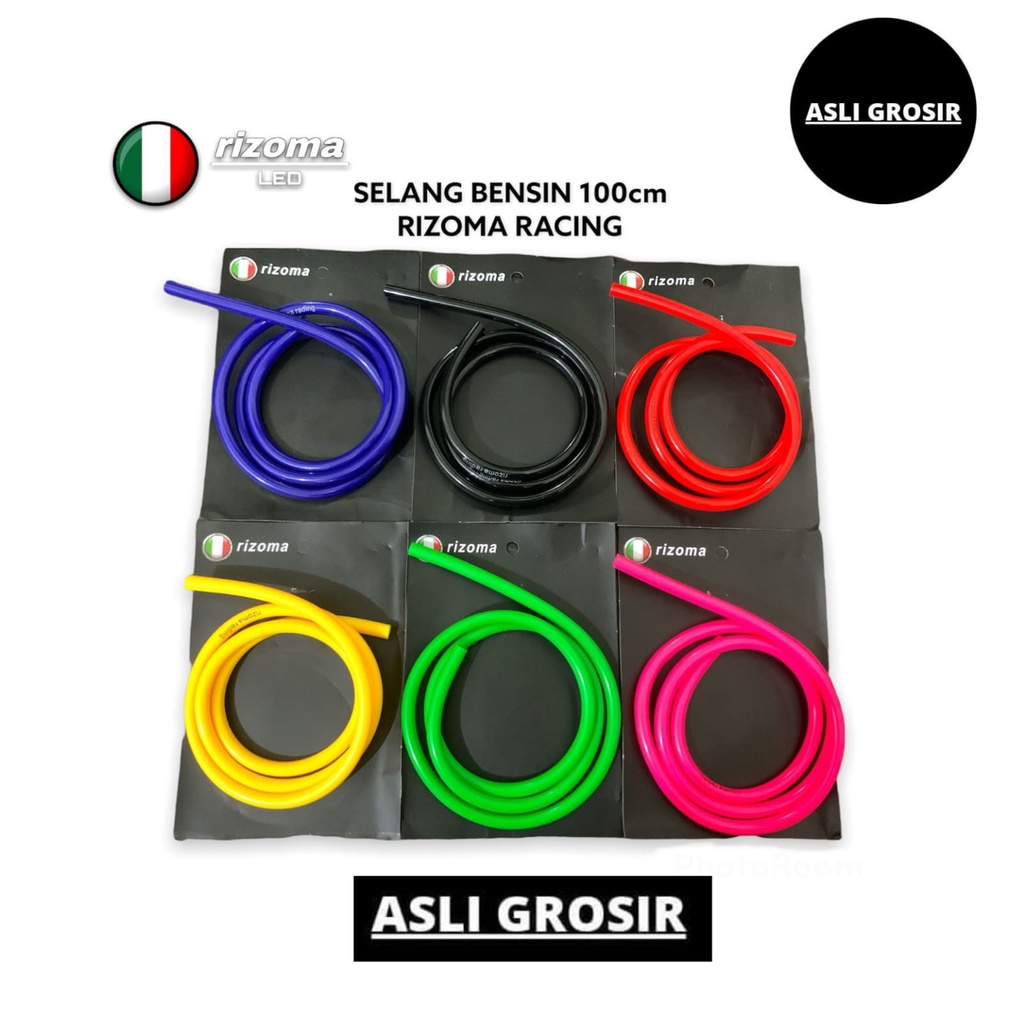 Selang Bensin Hawa Motor Variasi 100cm Rizoma Racing Universal Riding Biru HItam Merah Kuning HIjau Pink