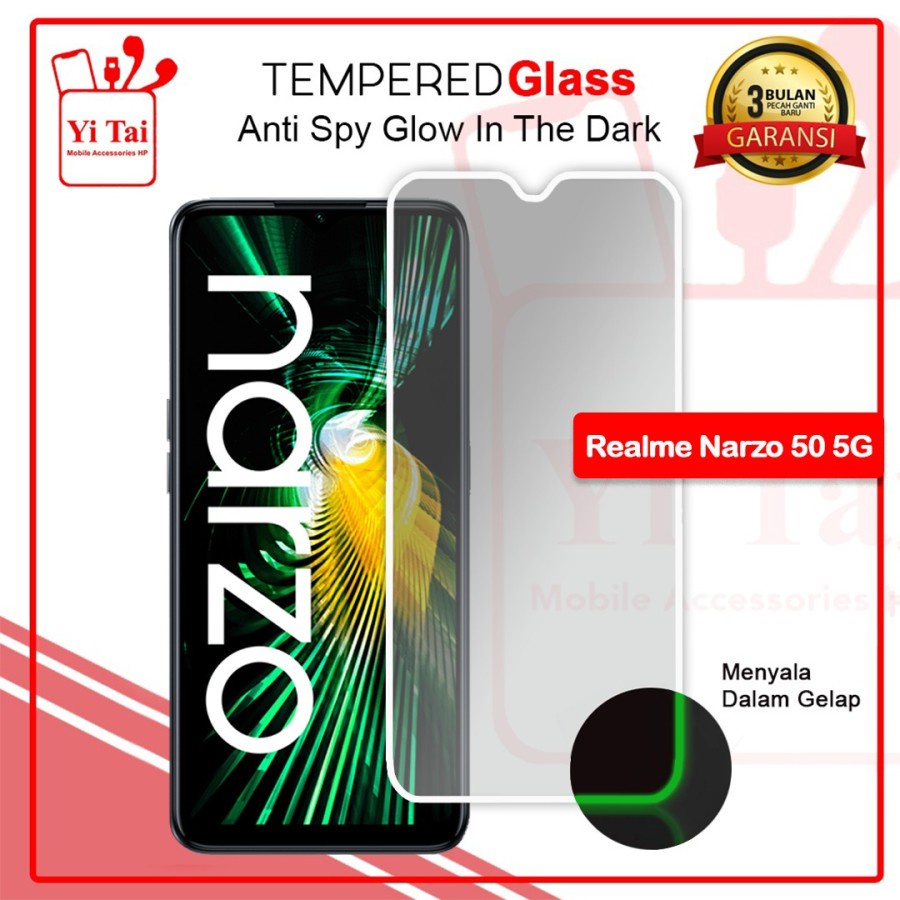 TEMPERED GLASS SPY GLOW IN THE DARK YI TAI - REALME NARZO 50 5G - GA