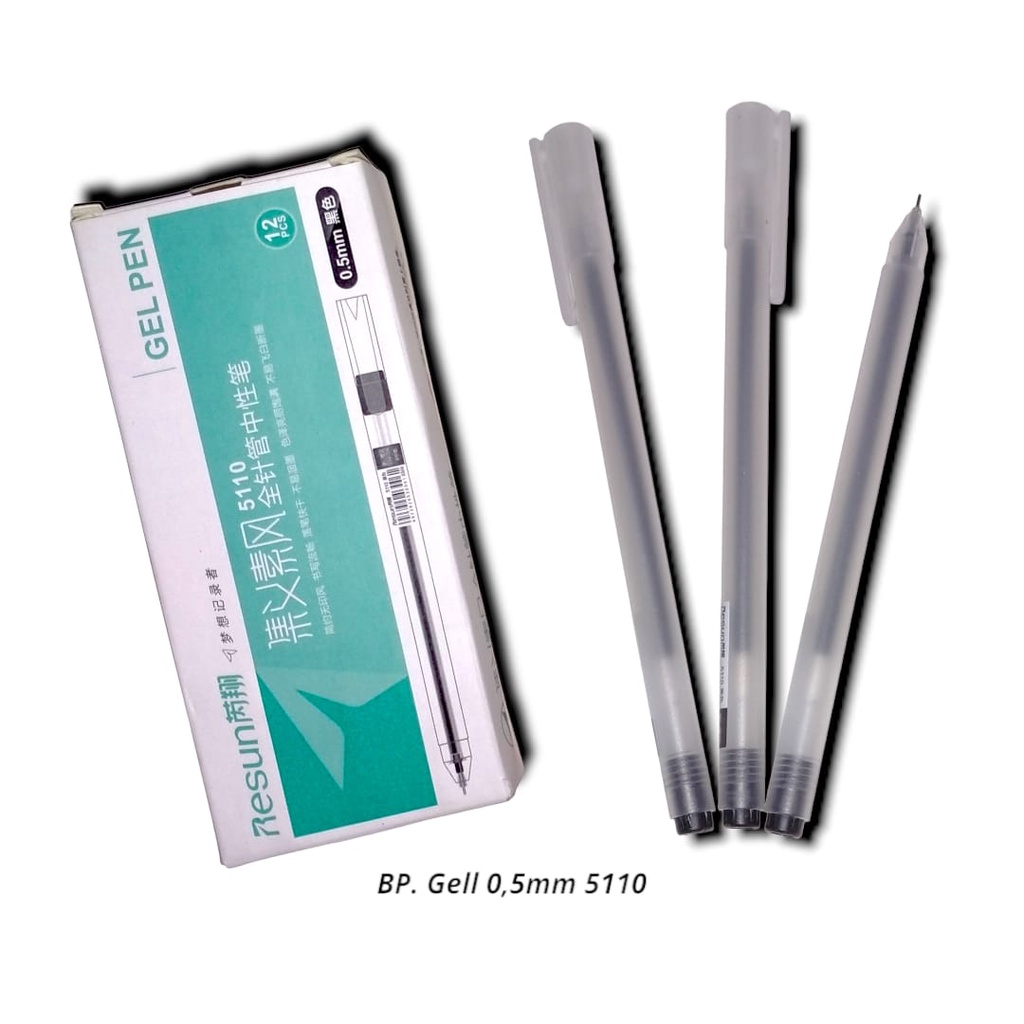 

PULPEN GEL TINTA HITAM GEL PEN 0.5 MM UJUNG KECIL NEEDLE TIP PUTIH