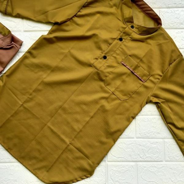 koko anak tanggung | kurta remaja | kurta pakistan anak | koko kurta - kuning/mustard, 8