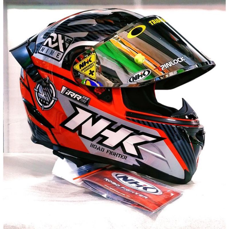 NHK HELM RX9 MOTIF RACER X RED SILVER RED PAKET GANTENG