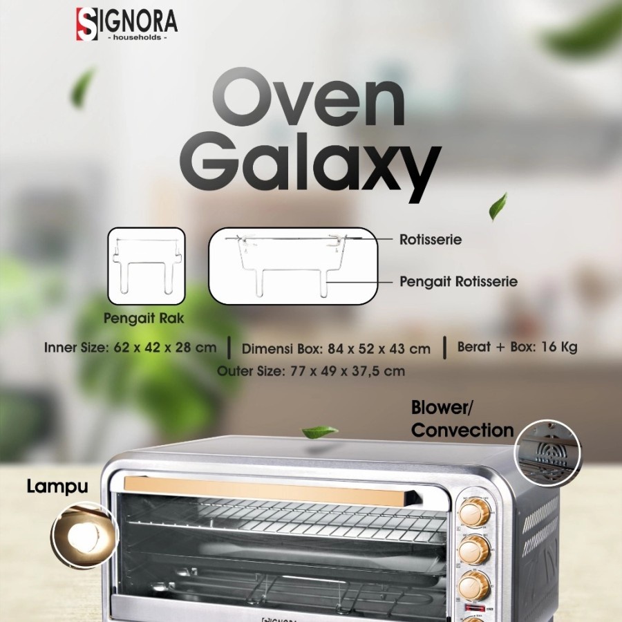 OVEN SIGNORA GALAXY NEW 75 Liter + Hadiah Kategori 6 + Buku Resep