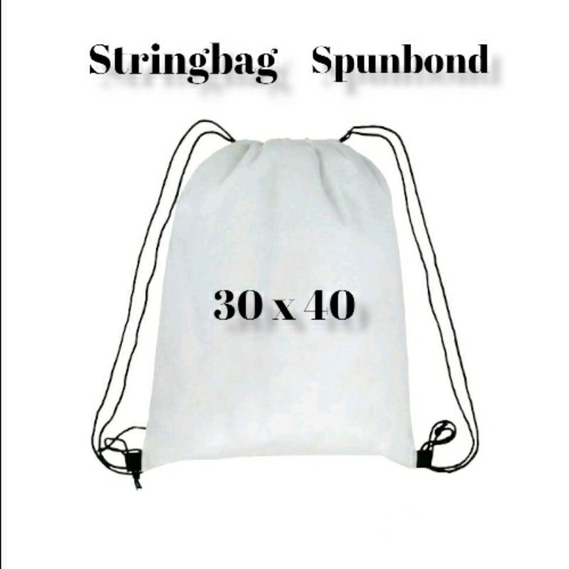 Stringbag spunbond 75gsm, tas gendong serut 30 x 40