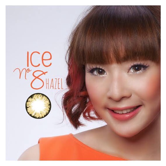 SOFTLENS MINUS DAN NORMAL X2 ICE NO.8 / N8 HAZEL 16MM (0.00 sd -10.00) GRATIS TEMPAT SOFLEN