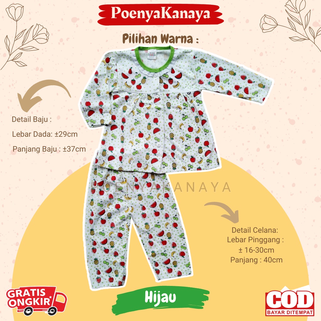 setelan Baju Bayi Piyama Bayi Panjang FRUIT Fauzan 6-18 bln SPY161