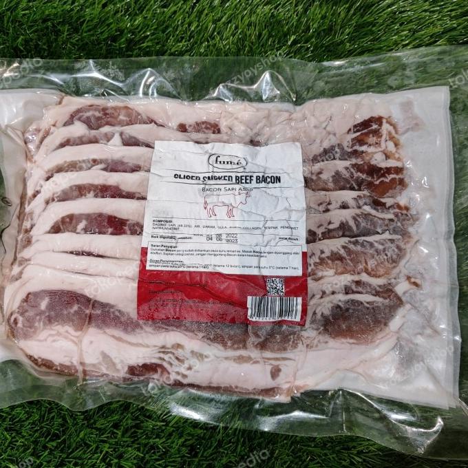 

Sliced Smoked Beef Bacon 1Kg / Daging Bacon 1 Kg Halal Budi.Doremi2