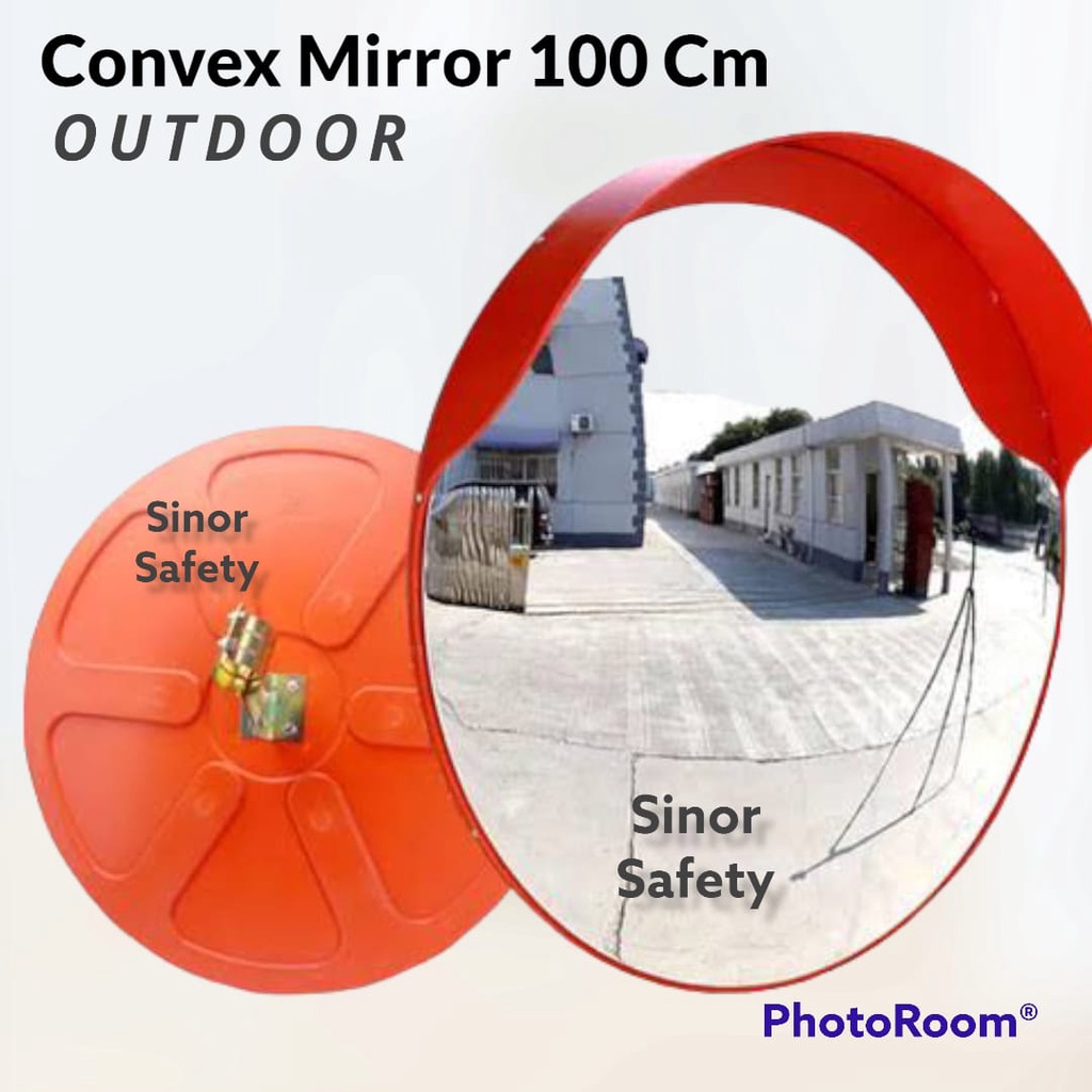 Convex Mirror 100 cm Kaca Cembung Safety Jalan Tikungan Outdoor