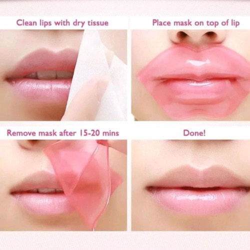 BIMBIM MASKER BIBIR COLLAGEN Pelembab Mulut Kering Pecah Lip Mask Moisturizing Moist Halus Lembut Pink