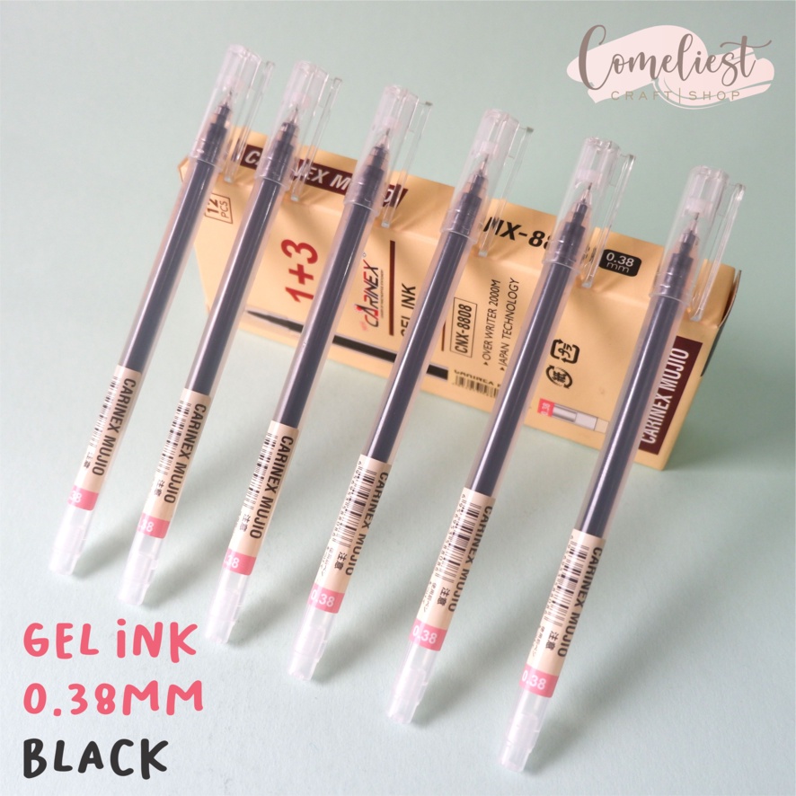 

PULPEN GEL INK HITAM MUJIO 0.38MM AESTHETIC | CNX-8808