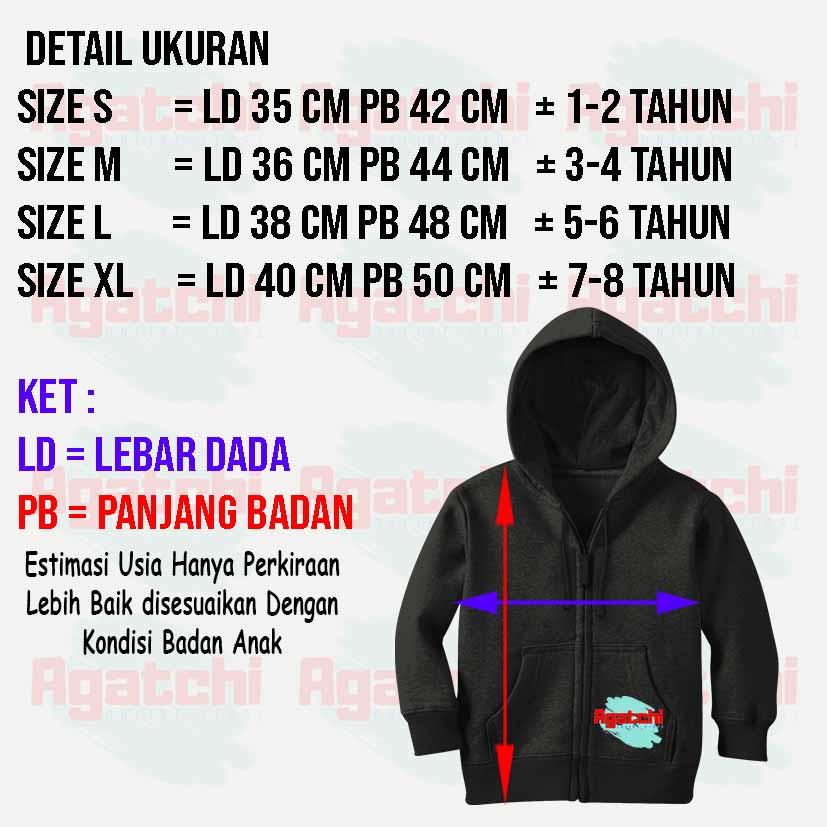 Jaket Hoodie Anak Laki - Laki Motif Sweater Channa