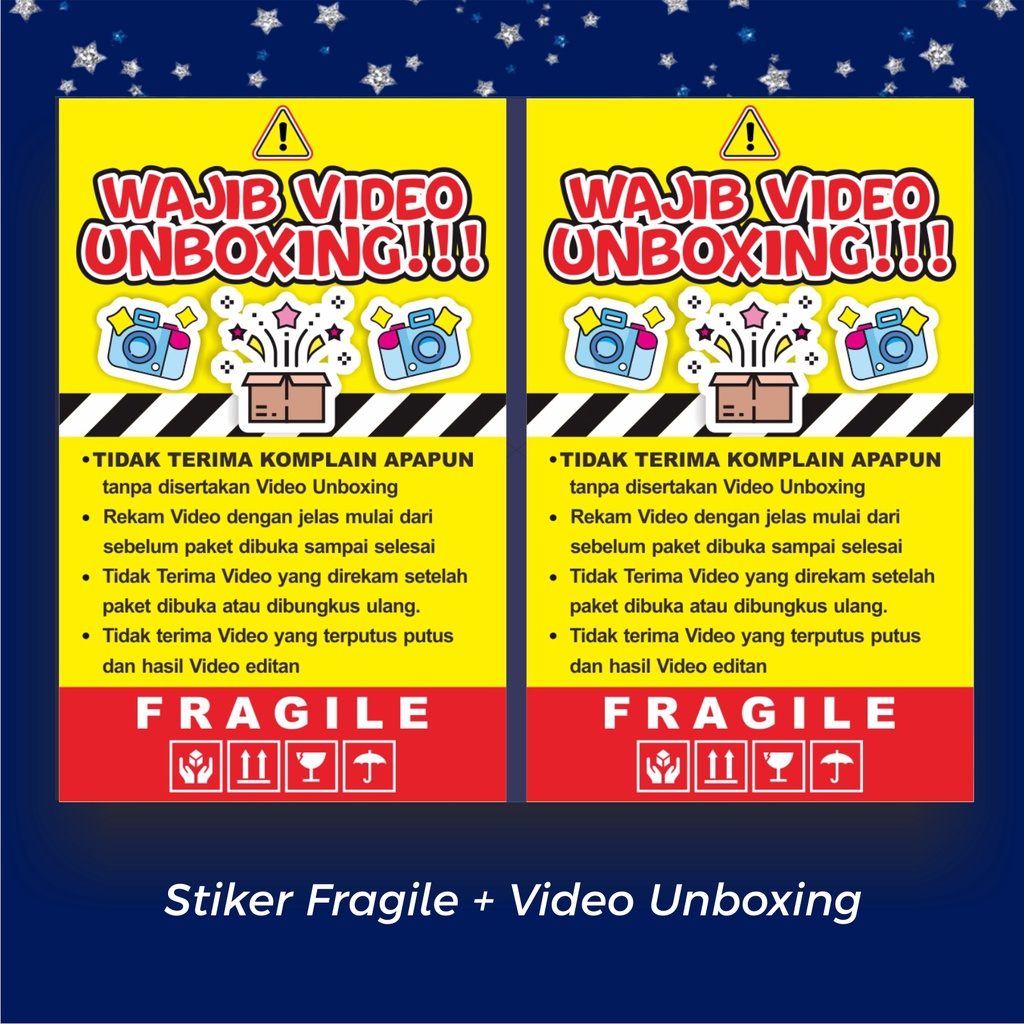 

Stiker Fragile Paket Pengiriman (100pcs)