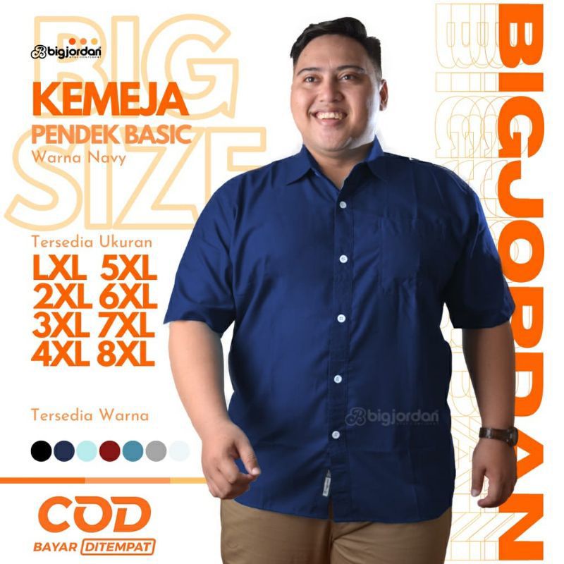 kemeja oversize/kemeja big size/kemeja plus size/kemeja pria jumbo size 8xl 7xl 6xl 5xl 4xl navy