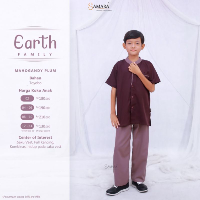 SETELAN KOKO ANAK J06 MAHOGANY PLUM ORIGINAL SAMARA FASHION BAJU BUSANA MUSLIM SET CELANA PANJANG LE