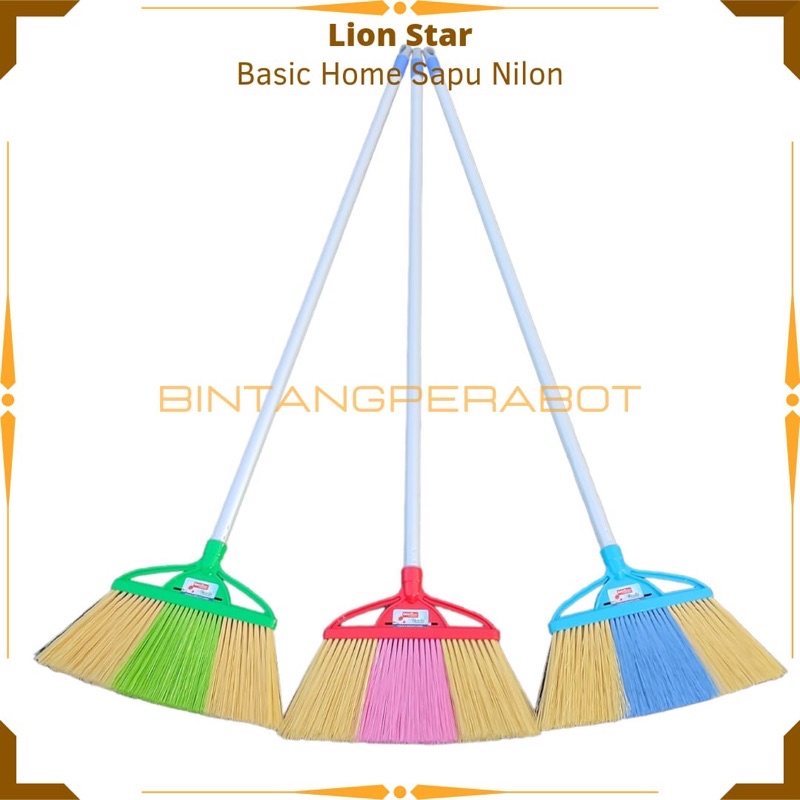 Basic Home Member Lion Star - Sapu Lantai Nilon / Sapu Lantai Plastik / Sapu Lantai Nilon Rosella Br