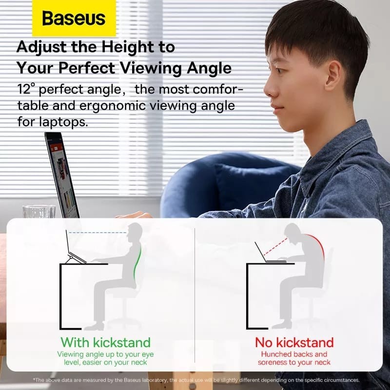 Baseus Slim Laptop Macbook Stand Kickstand Aluminium Alloy foldable