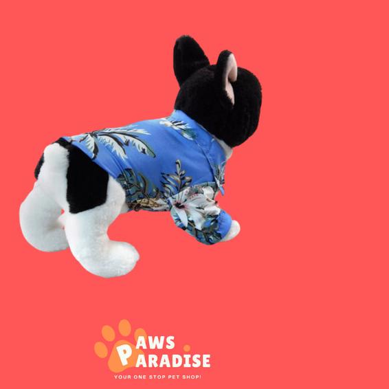 Baju Pantai Kemeja Anjing Kucing / Kemeja Anjing Kucing Santai - XS, Hawaii White