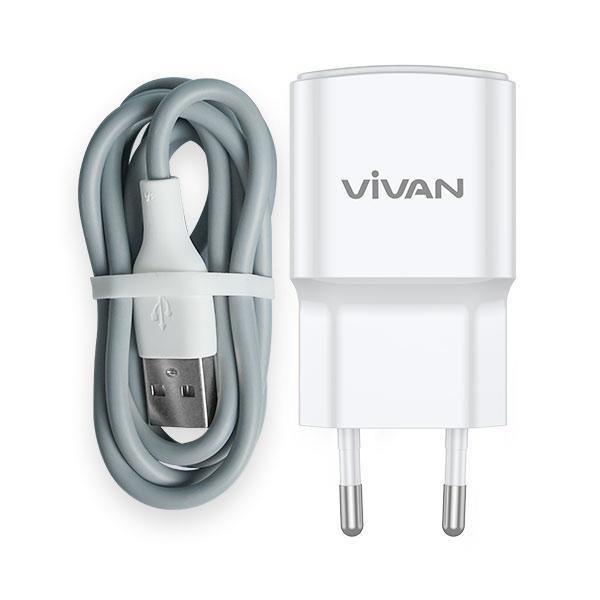 VIVAN POWER OVAL 3.0 II  USB CHARGER WITH 3A FAST CHARGING TYPE-C CABLE
