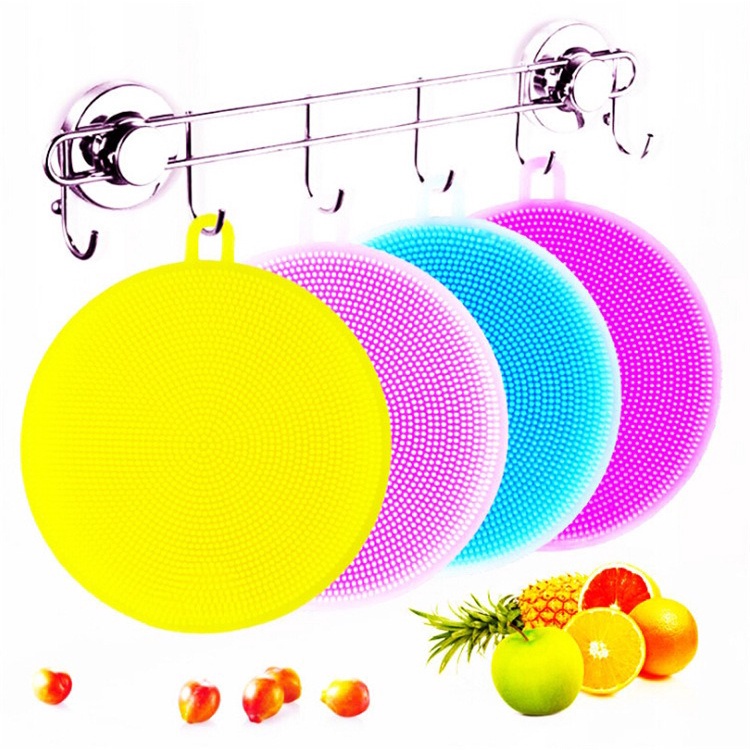 Murah Lebay SCP01 Spons Cuci Piring Silikon Sponge Cuci Piring Serbaguna Spons Anti Bakteri Silicone