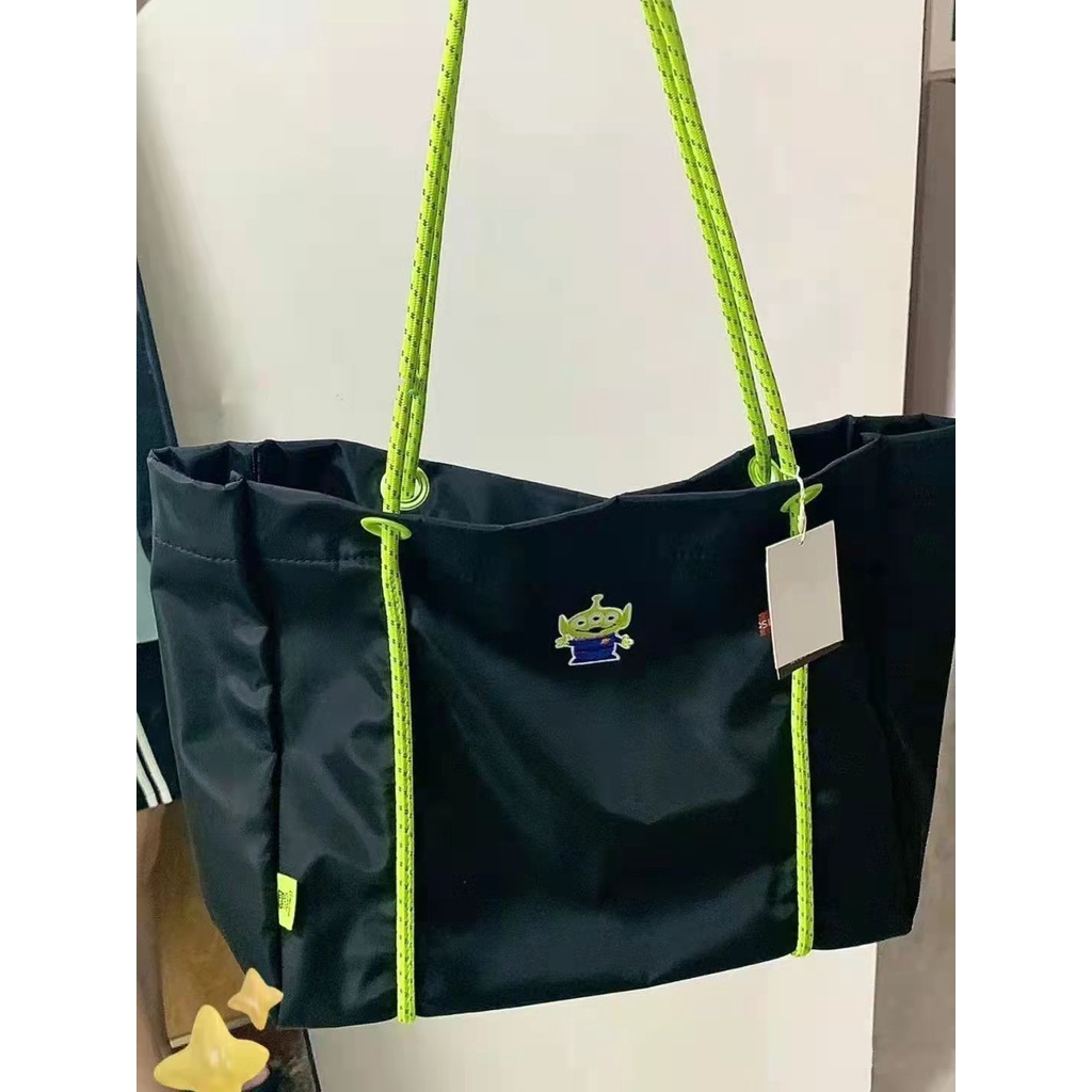 totebag laptop tote bag seleting tasbutiksolo fashion tas canvas besar tas ungu tas korea tas warna❁Sera bag tas kanvas kontras warna musim panas☃ Sera fika tas belanja anak laki-laki tiga mata tas bahu hitam tote tas ibu yang kotor