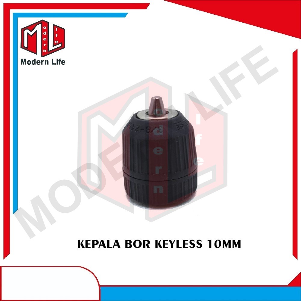 Keyless Drill Chuck - MAXSELL Kepala Mesin Bor 10 mm 3/8&quot; Tanpa Kunci