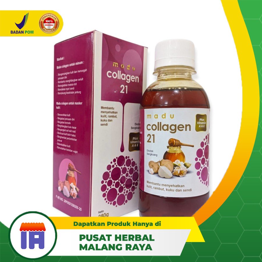 

MADU COLLAGEN 21 COLAGEN KOLAGEN ASLI HERBAL PREMIUM WHITENING COLAGEN Herbal Mencerahkan Kulit Menjaga Kesehatan Kulit Isi 280 Gr