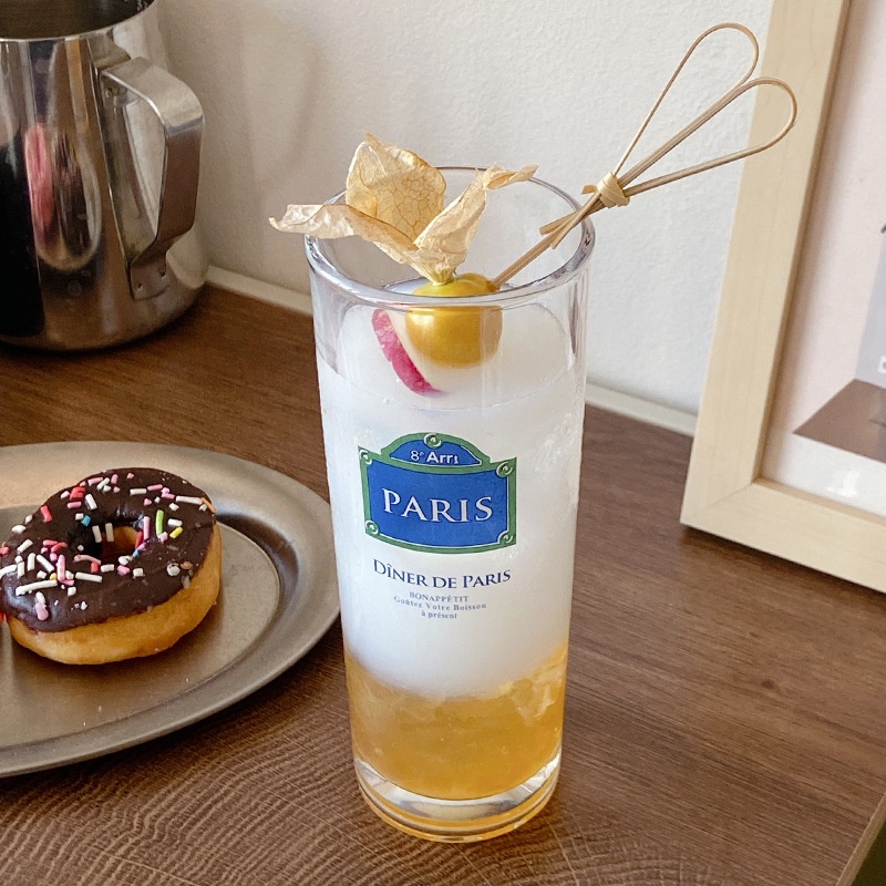 [JAFA] PARIS Gelas Kaca Beling Tinggi Premium Estetik Korea Jepang Tall Glass Cup