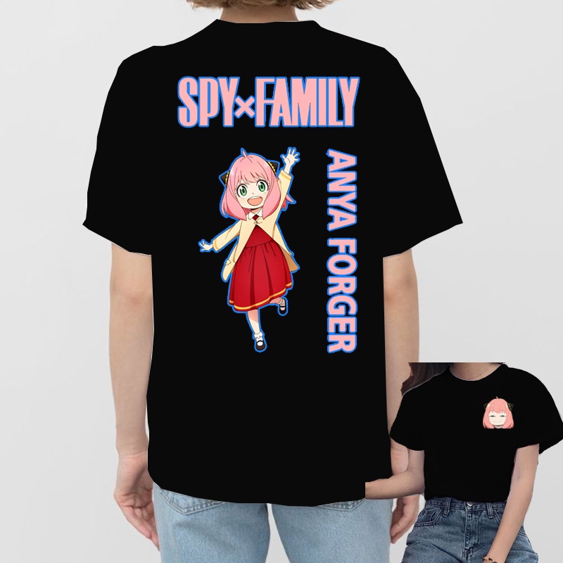 Baju Kaos Anime Anya Forger Uniqlo x Spy Family Wanita Oversize Jumbo Korea Lengan Pendek