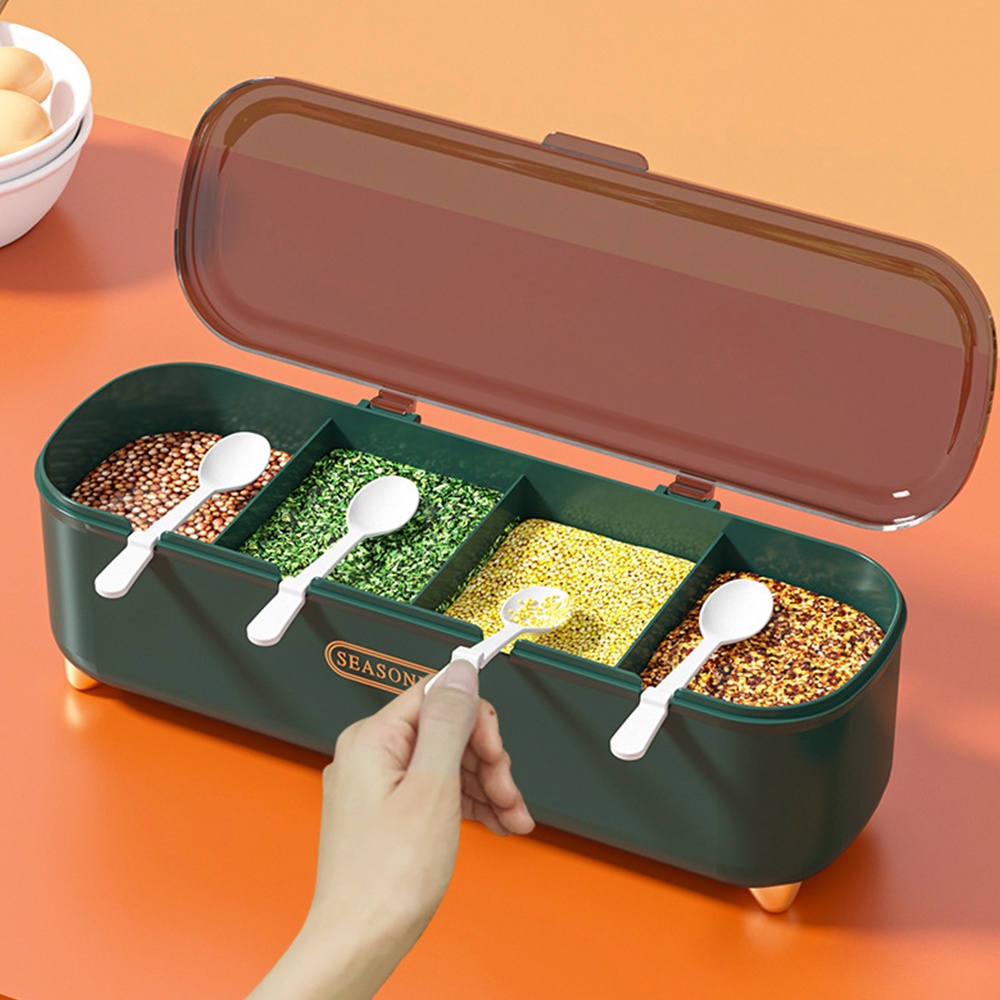 Rak Kotak Tempat Penyimpanan Bumbu Dapur Minimalis Set Serbaguna Seasoning Box - TBD015