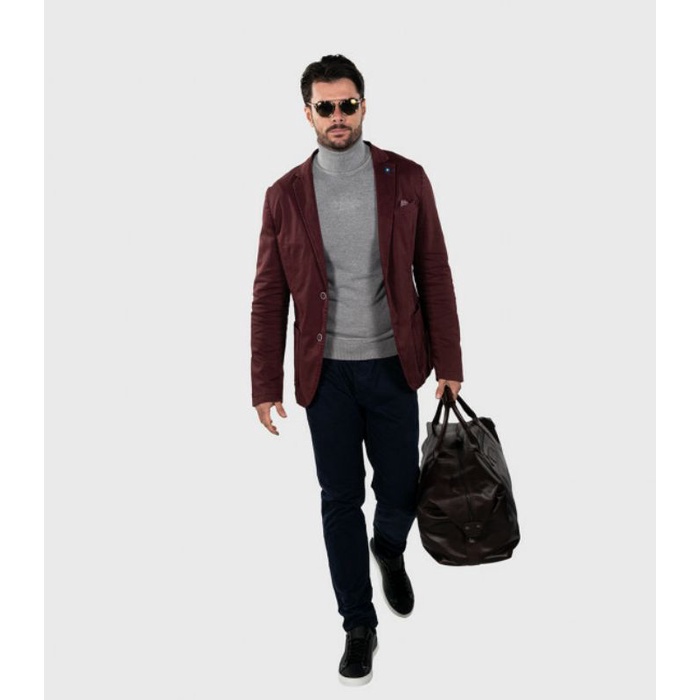 [ NEVARA ] MEN TURTLE NECK LONG SLEEVE - KAOS TURTLE NECK PRIA LENGAN PANJANG ABU MUDA