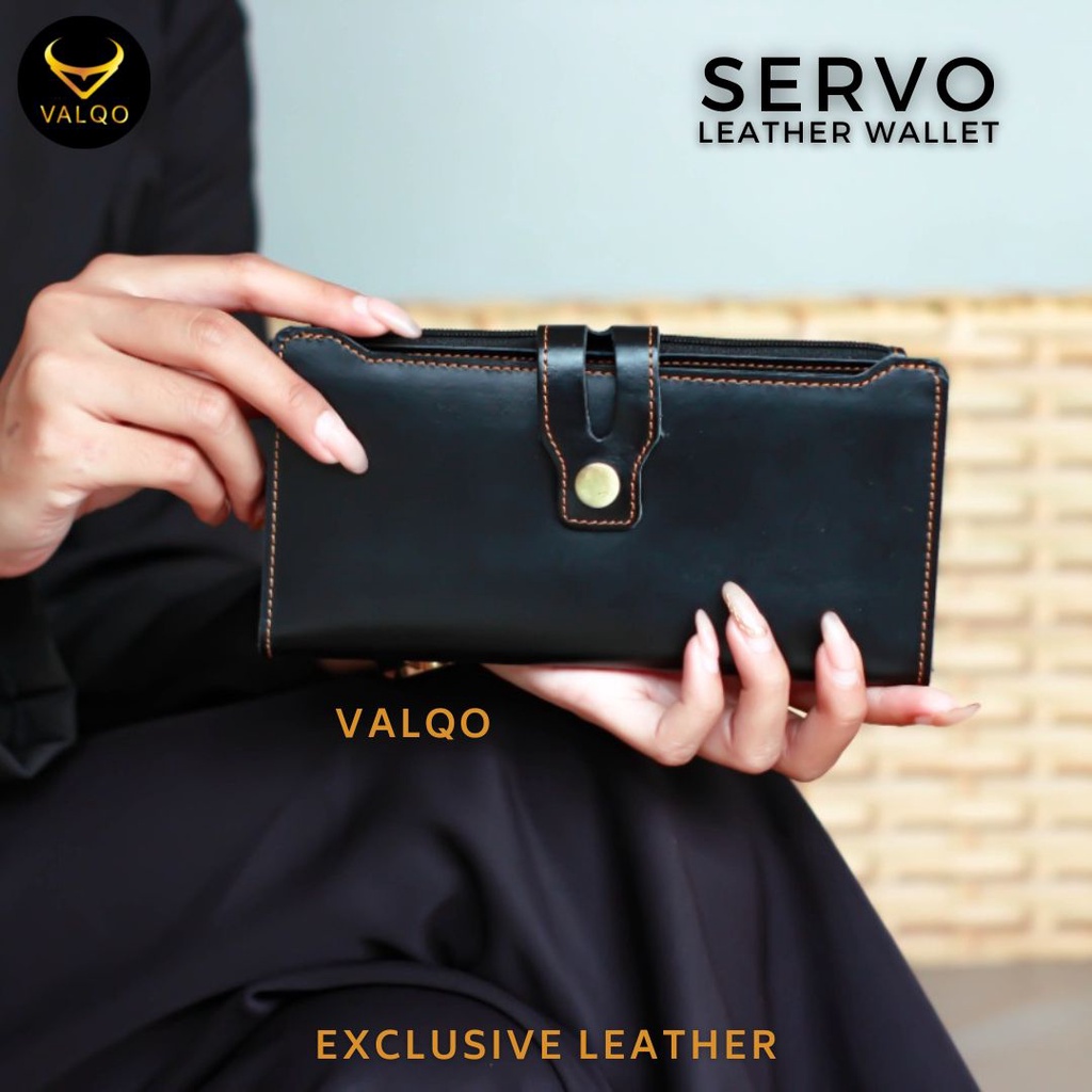 [VALQO] Dompet SERVO Kulit Sapi untuk Pria Wanita Kartu Koin Bisa COD