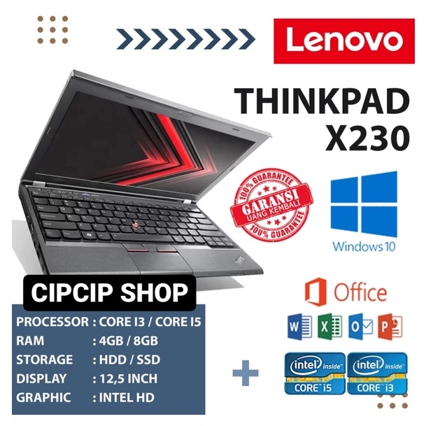 NEW PROMO ! Laptop Murah seken Lenovo Thinkpad x230 Core i5 Ram 4gb Layar 12inch Body Mulus Bergaransi