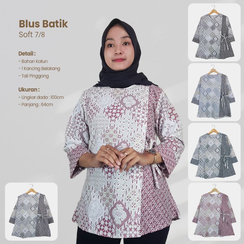 Blus Batik Soft Lengan 7/8 - Naira Batik