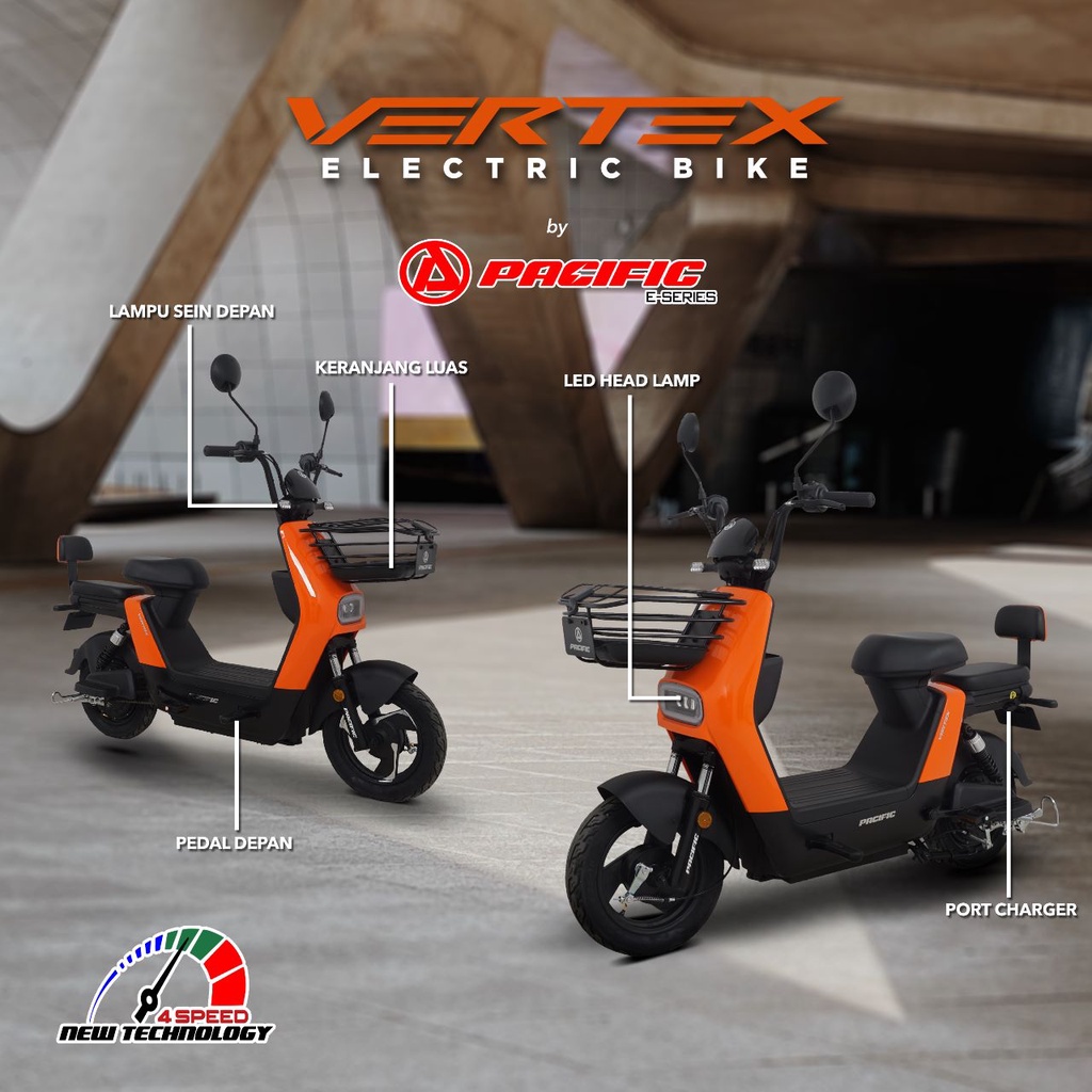 Sepeda Listrik E Bike Pacific Vertex