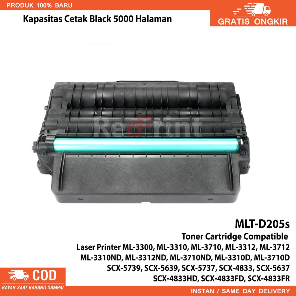 Toner Cartridge Compatible MLT-D205s Laser Printer ML-3300, ML-3310, ML-3710, ML-3312, ML-3712ML-3710ND, SCX-5739, SCX-5639, SCX-5737, SCX-4833, SCX-5637