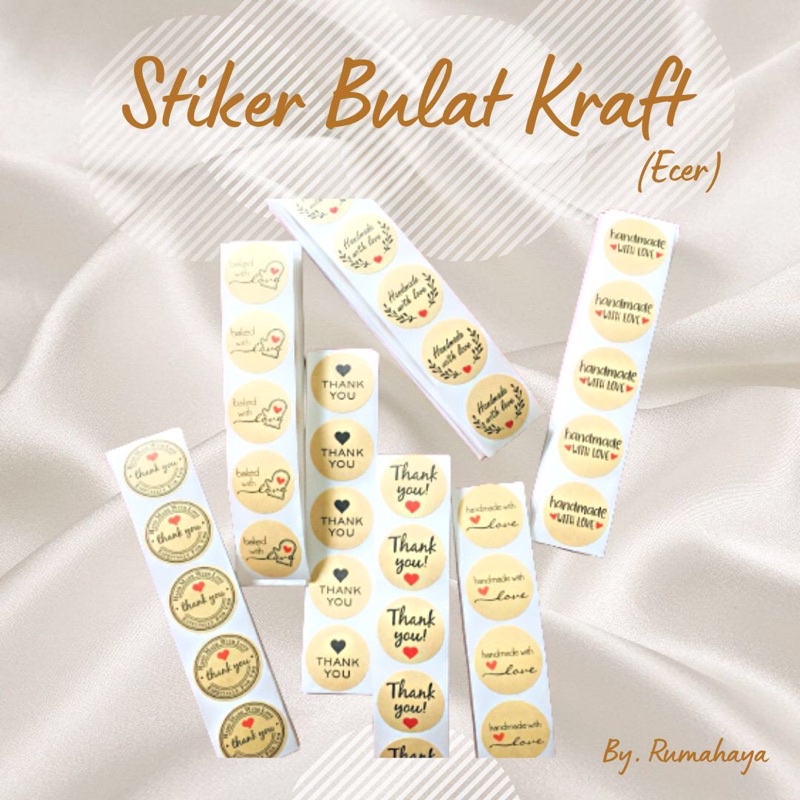 

[Ecer] Stiker Bulat Kraft